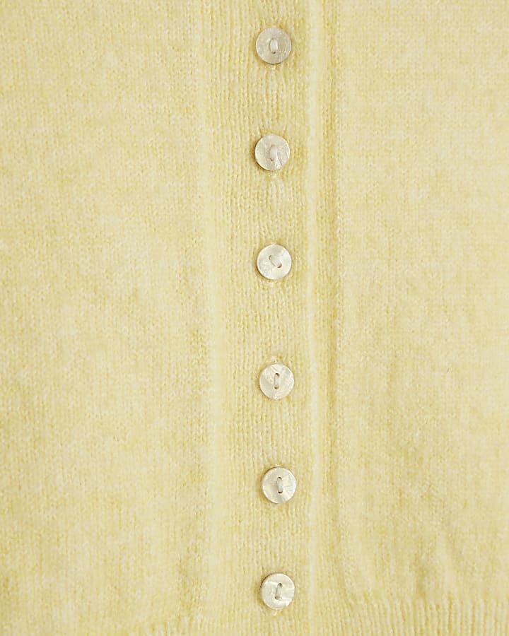 Petite Yellow Button Cardigan