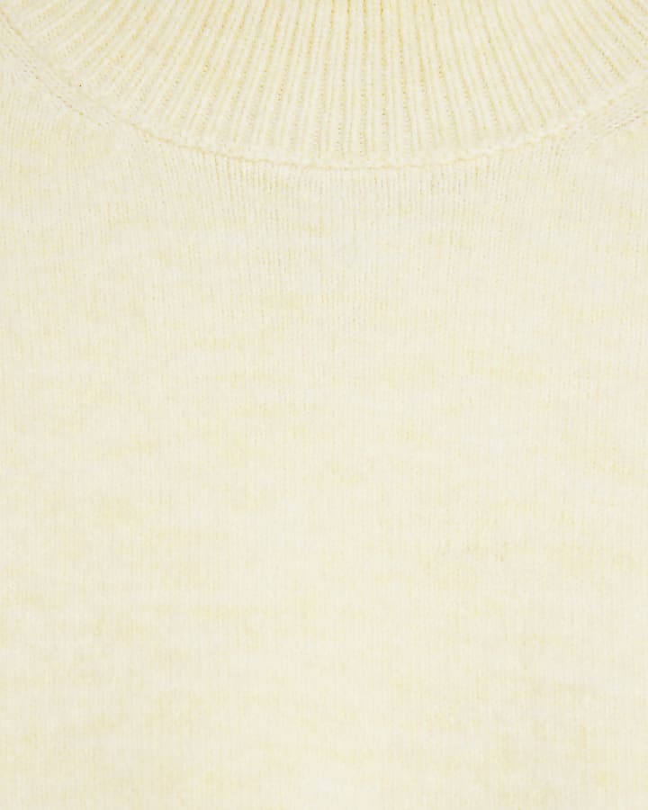 Petite Yellow Knit Side Split Jumper