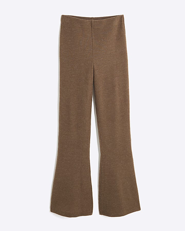 Brown Cosy Wide Leg Trousers