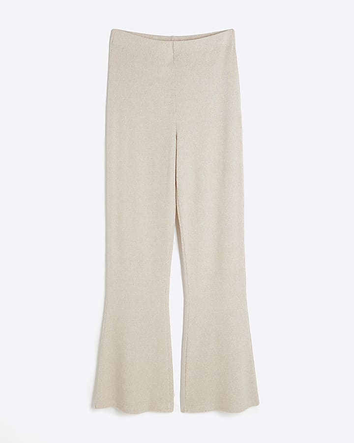 Cream Wide Leg Trousers