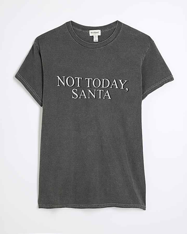 Grey Not Today Santa Christmas T-Shirt