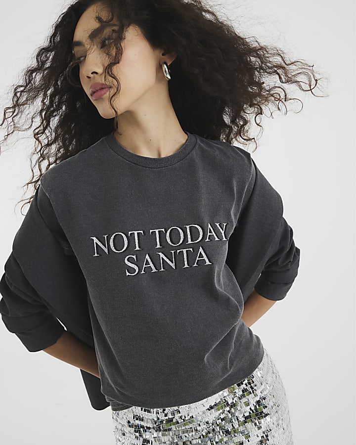 Grey Not Today Santa Christmas T-Shirt