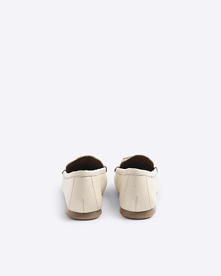 White Leather Loafers