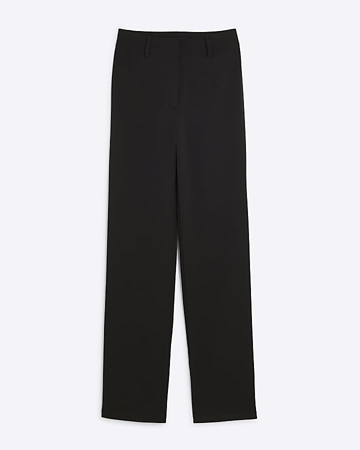 Black Tailored Flared Trousers