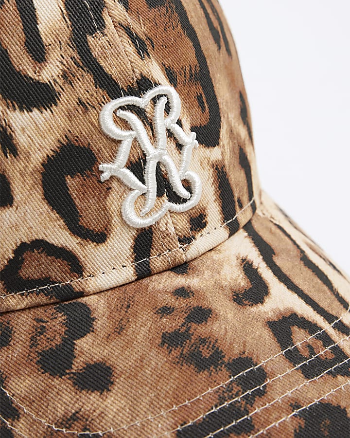 Beige Leopard Print Cap