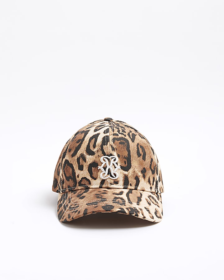 Beige Leopard Print Cap