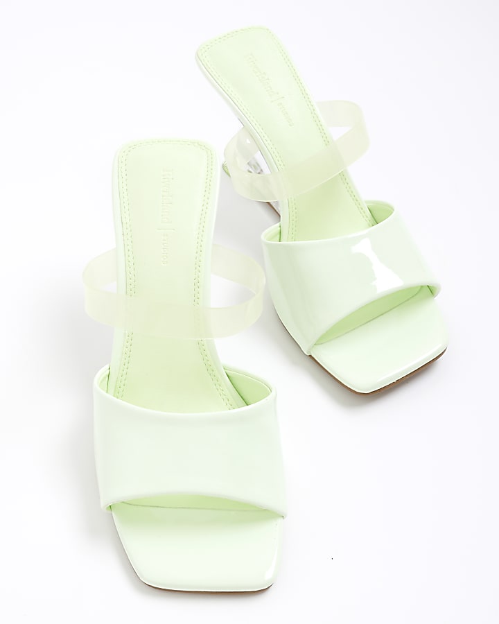 Green Perspex Wedge Heels