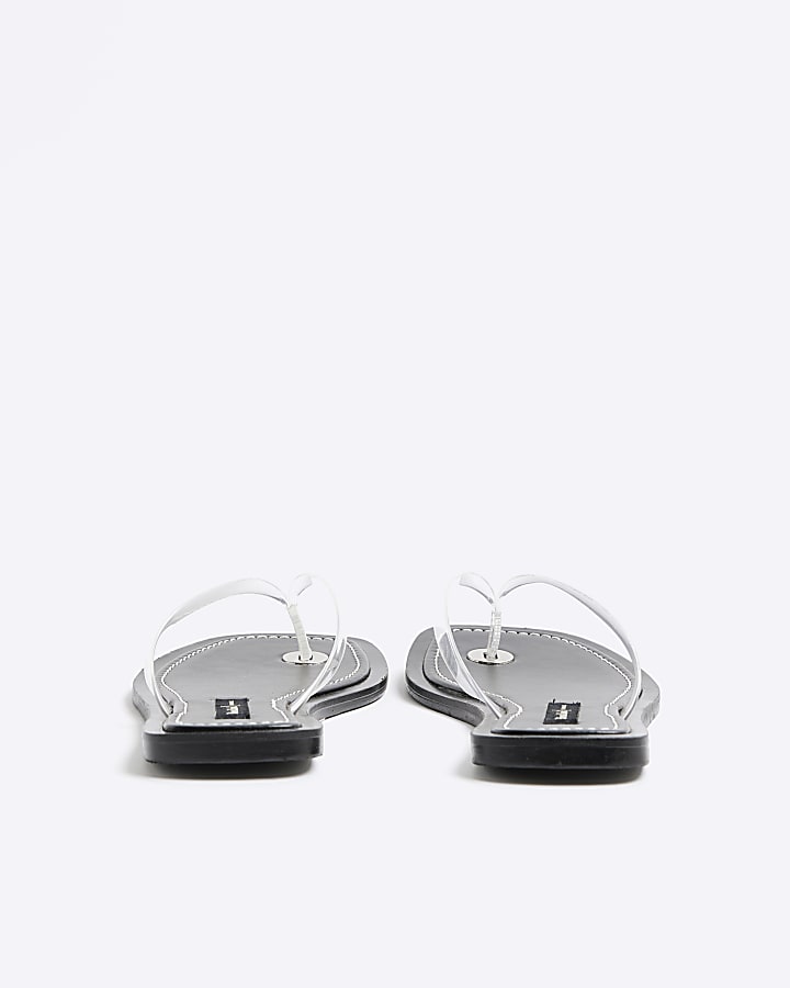 Clear Toe Thong Flat Sandals