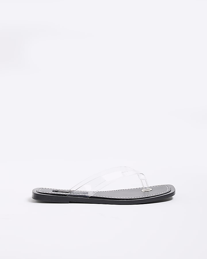 Clear Toe Thong Flat Sandals