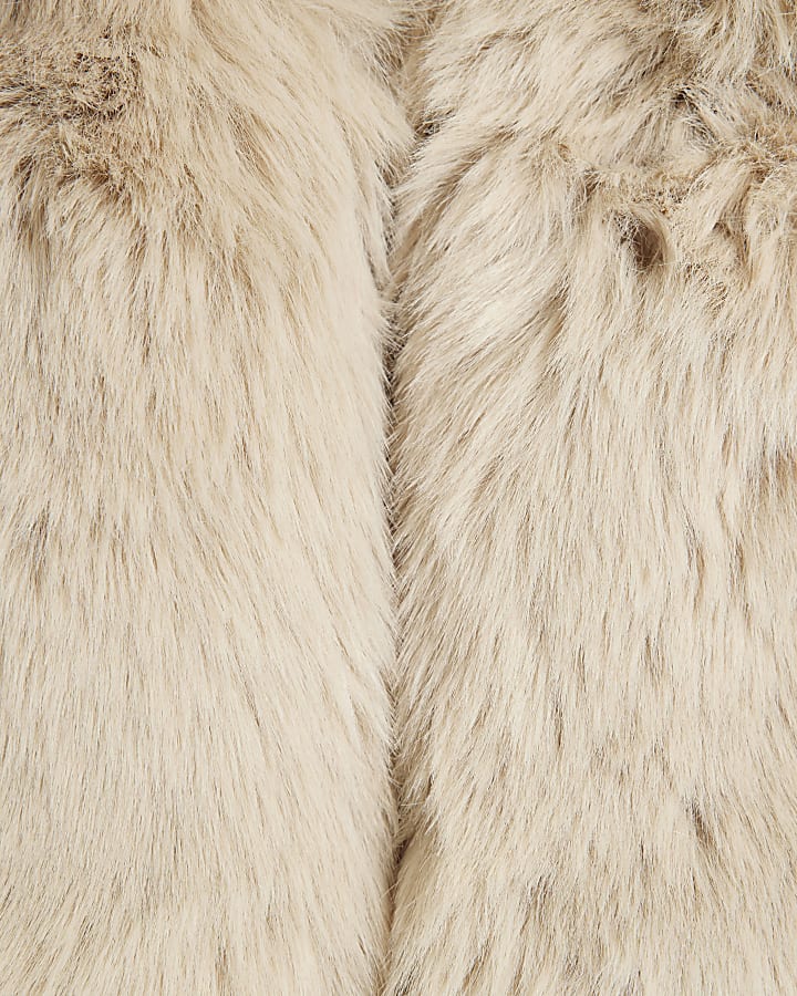 Blue Denim Faux Fur Trim Reversible Coat