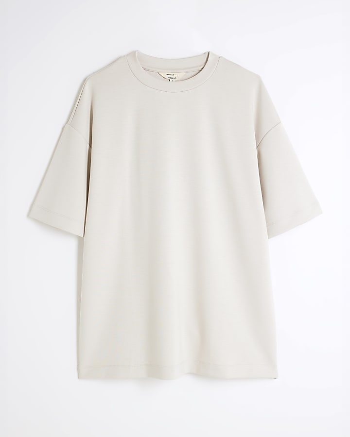 Cream Premium Short Sleeve Oversized T-Shirt