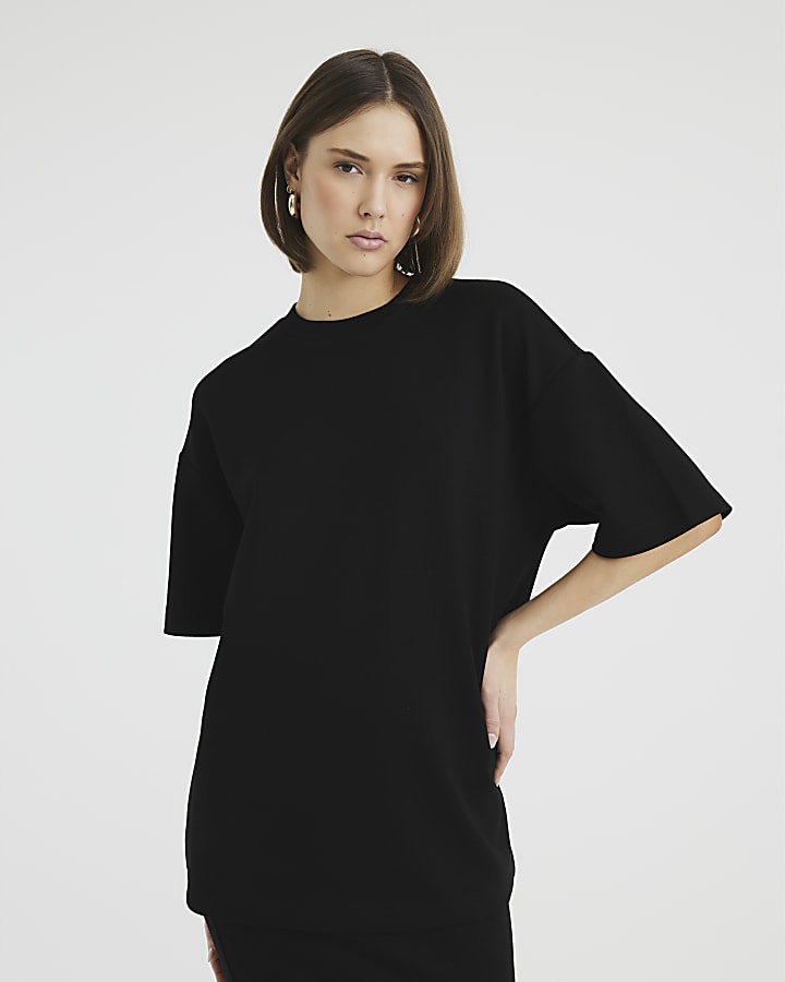 Black Premium Short Sleeve Oversized T-Shirt