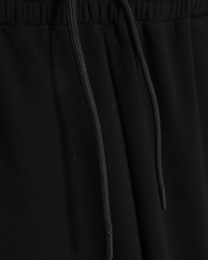 Black Premium High Waisted Wide Leg Joggers