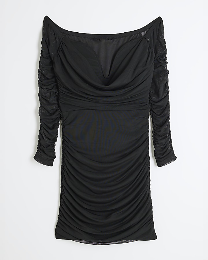 Black Sweetheart Neckline Bodycon Dress