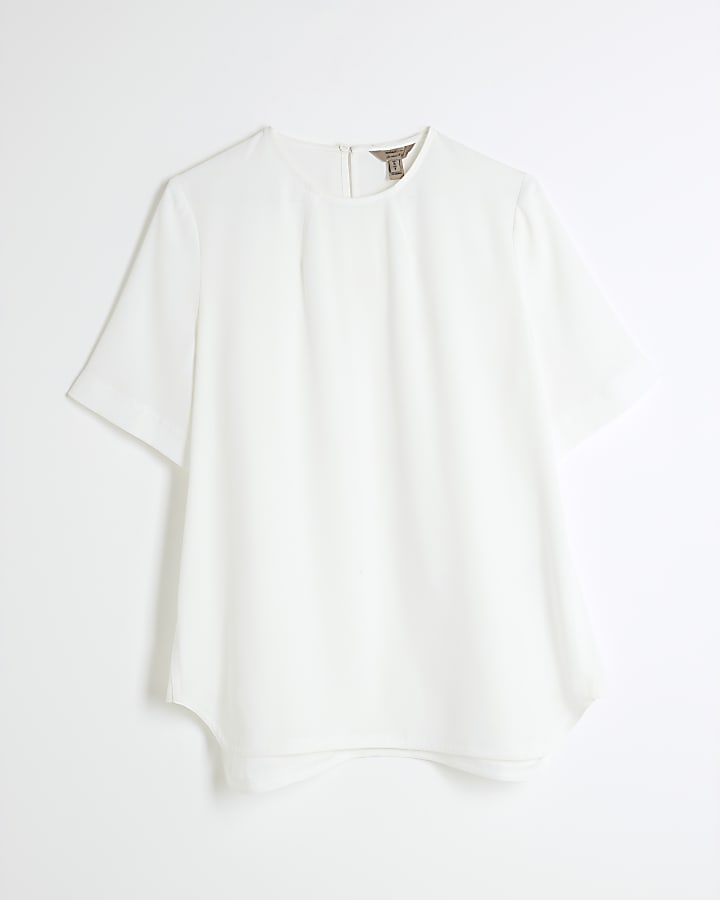 Cream Stitch Detail T-Shirt