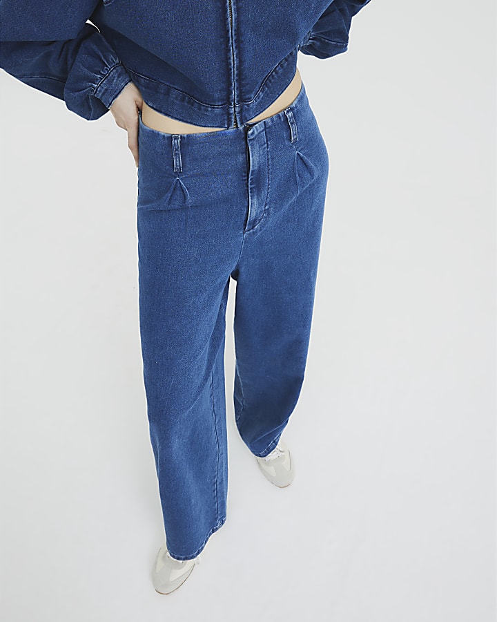 Blue Balloon Wide Leg Jeans