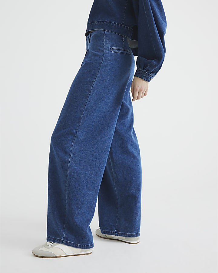 Blue Balloon Wide Leg Jeans