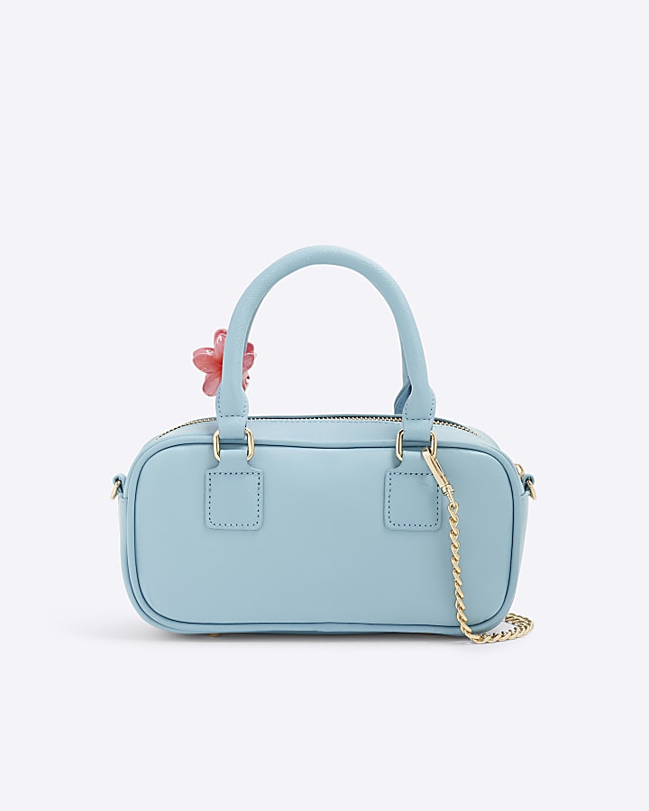 Blue Rectangle Bowler Bag