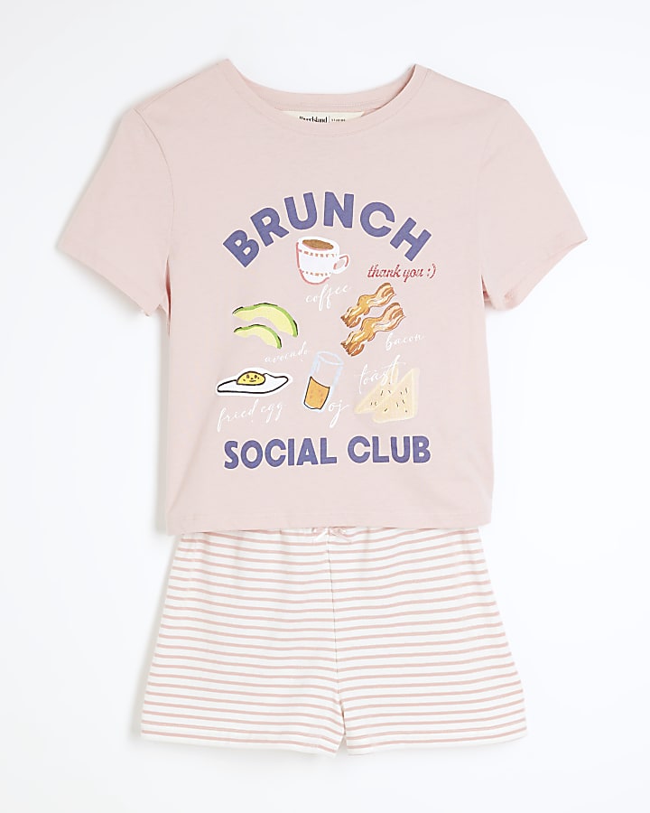 Pink Brunch Club Pyjama Set