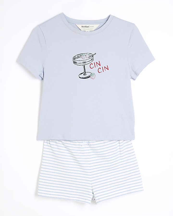 Blue Cin Cin Striped Pyjama Set