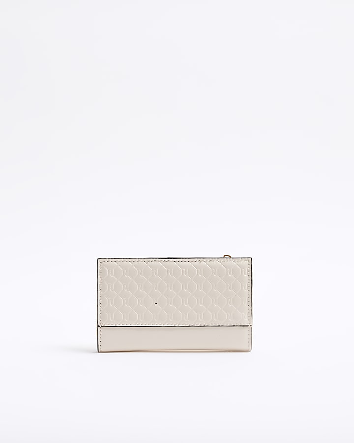 Cream Patent Monogram Mini Purse