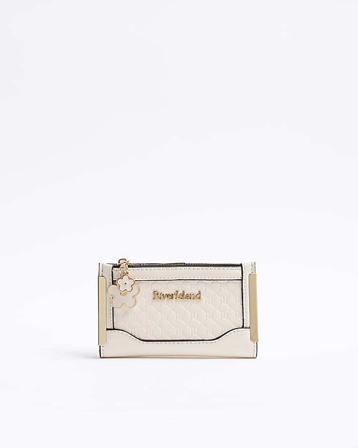 Cream Patent Monogram Mini Purse