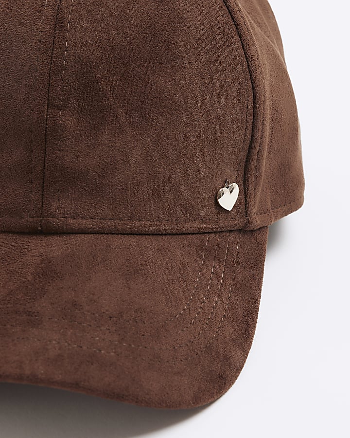 Brown Faux suede Cap