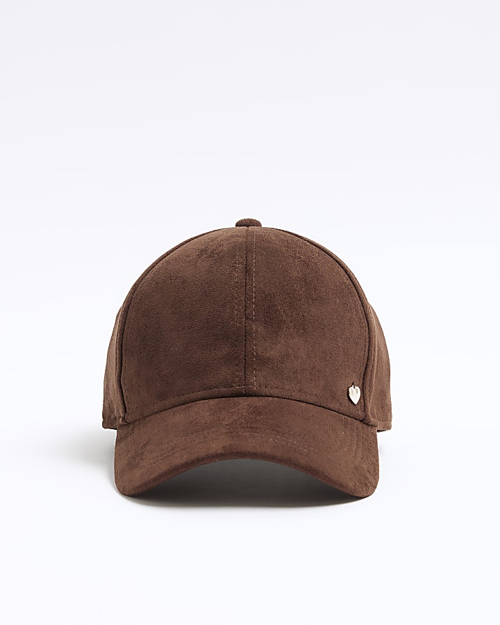 Brown Faux suede Cap