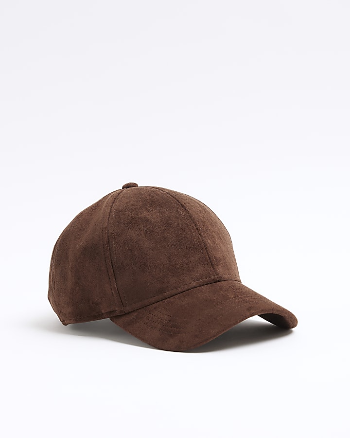 Brown Faux suede Cap
