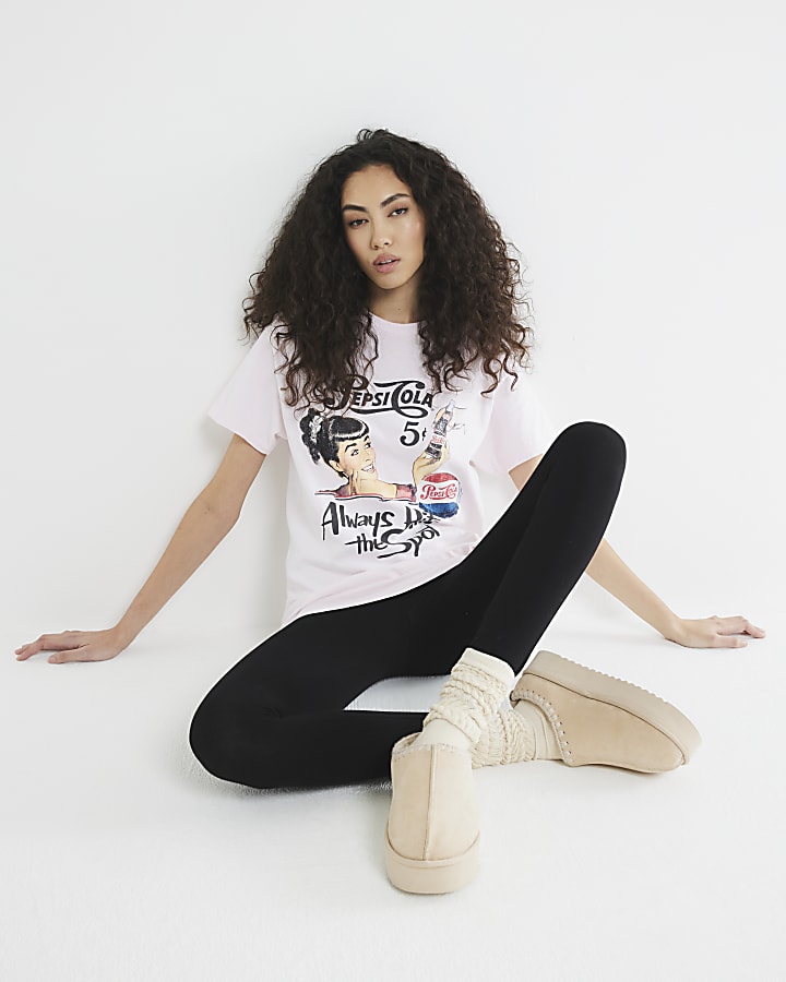 Pink Pepsi T-shirt & Leggings Loungewear Set