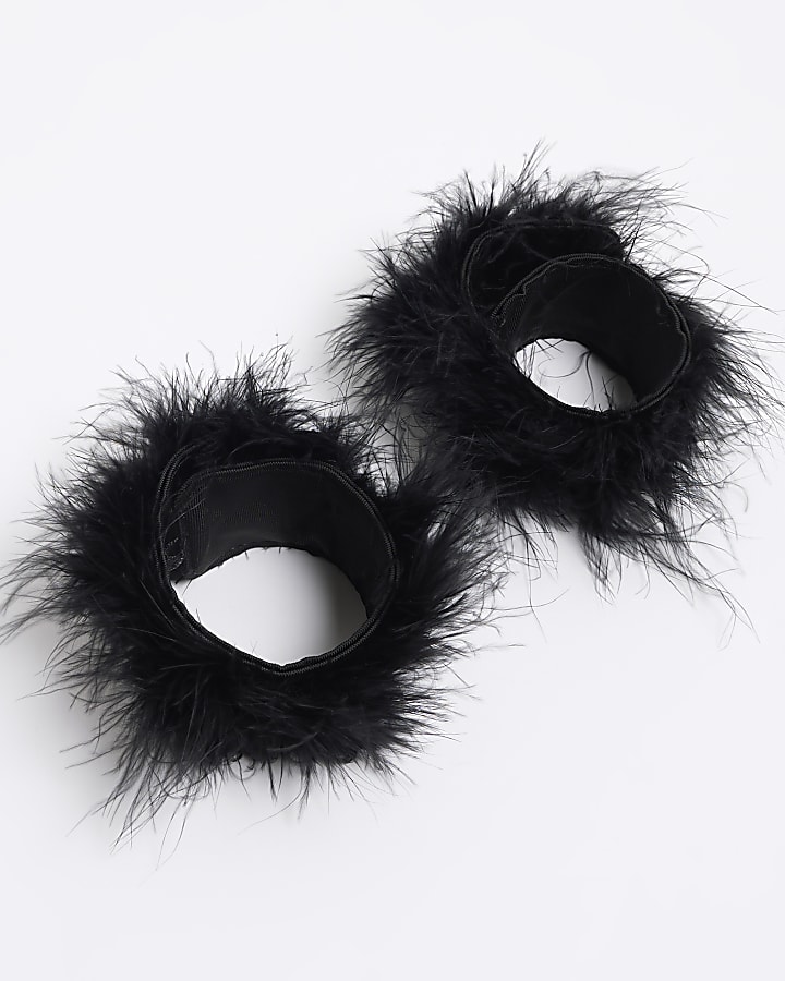 Black Feather Snap Bands