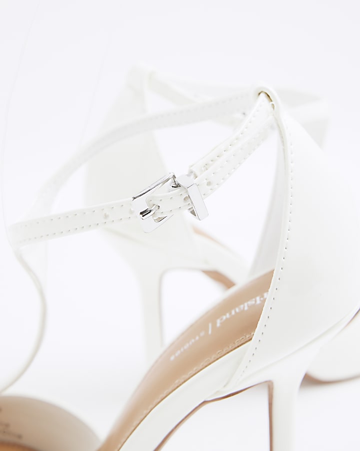 White Patent Court Heels