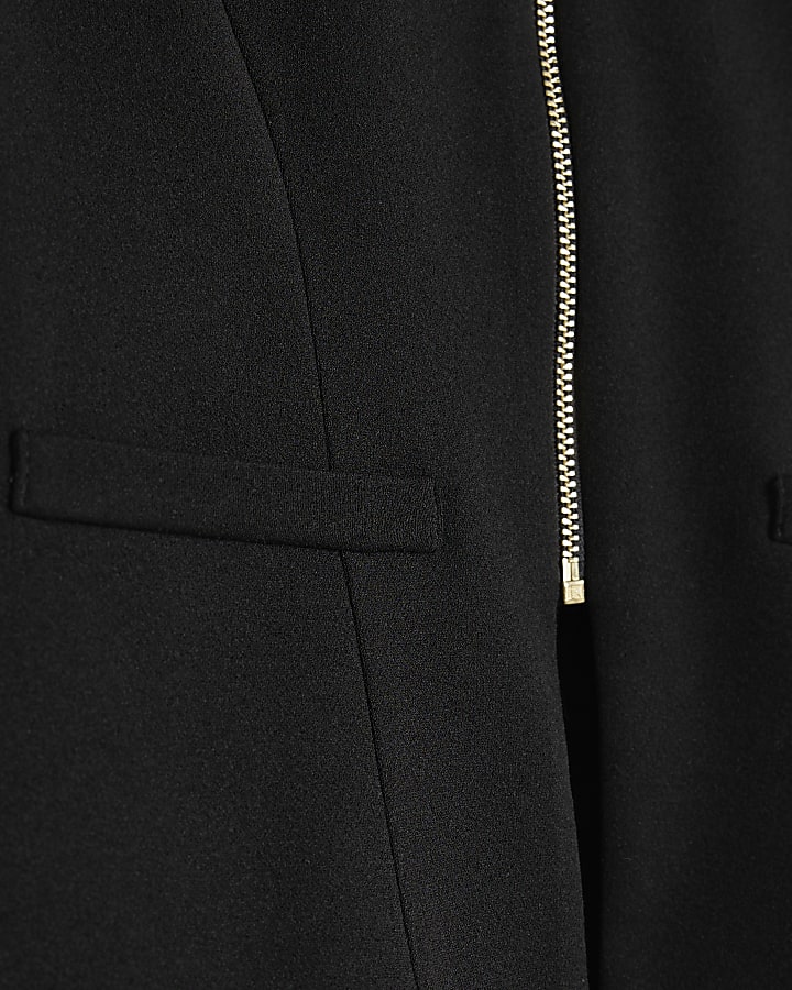 Black Long Sleeve Zip Jacket