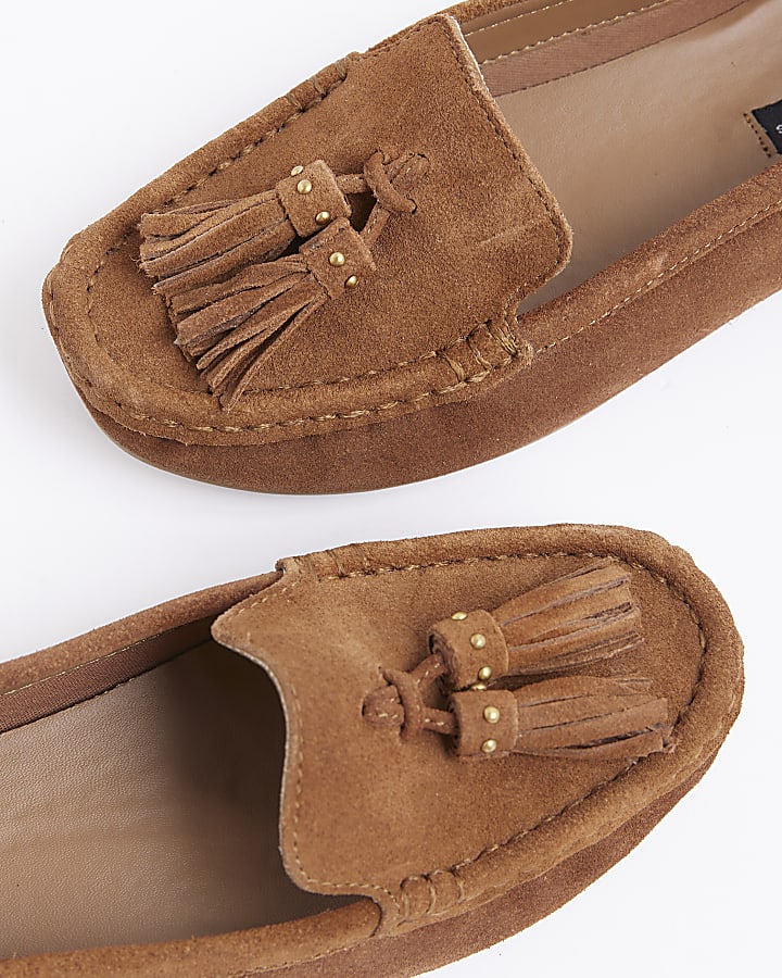 Brown Suede Loafers