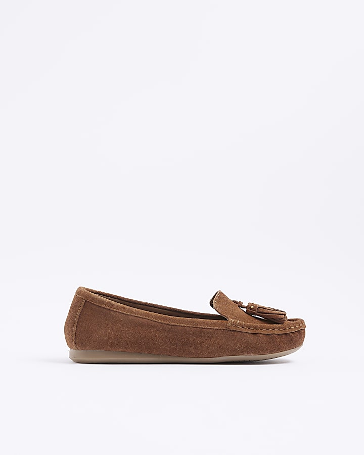 Brown Suede Loafers