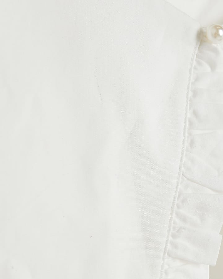 White Oversized Poplin Collar