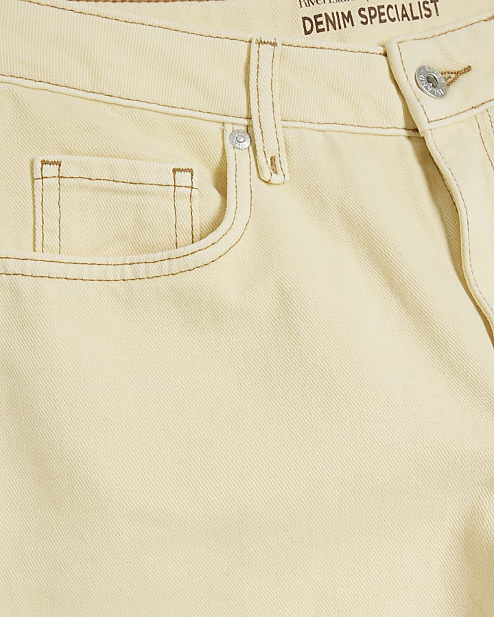 Petite Yellow Barrel Jeans