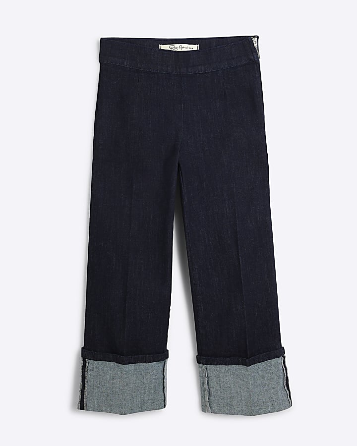 Petite Indigo Turn Up Slim Fit Jeans