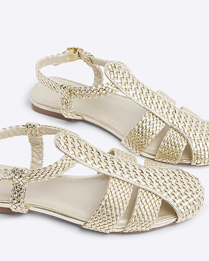 Gold Woven Sandals