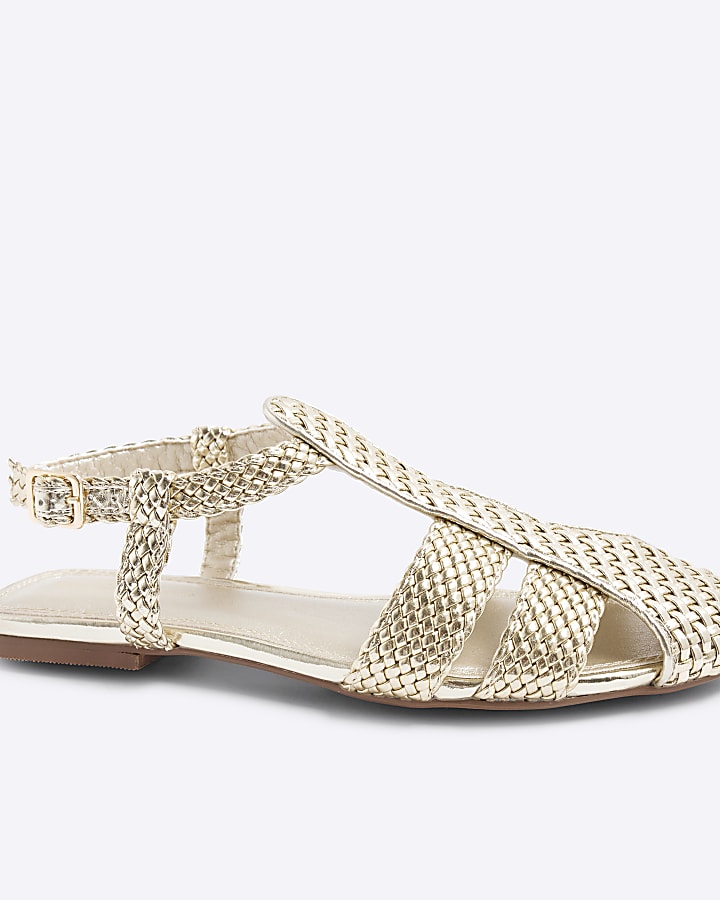 Gold Woven Sandals