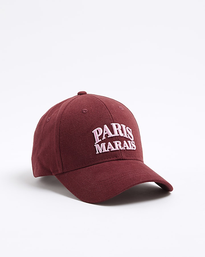 Red Paris Marais Print Cap