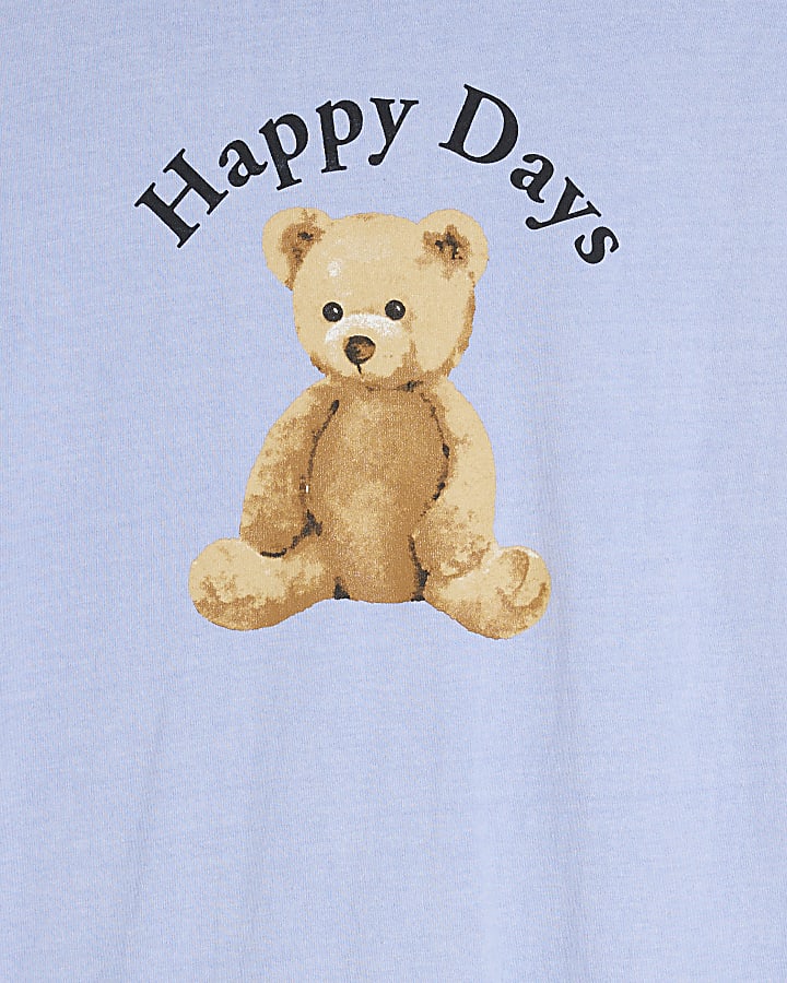 Blue Happy Days Teddy T-Shirt