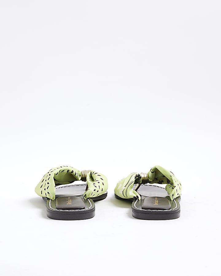 Green Bandana Flip Flops