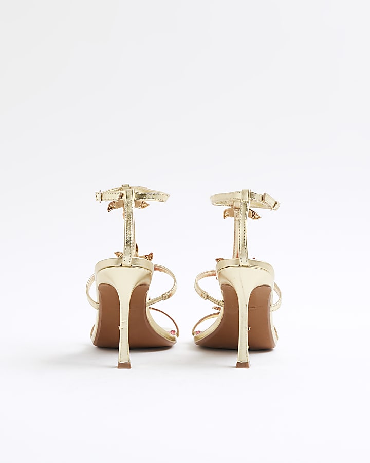 Gold Starfish Strappy Heeled Sandals
