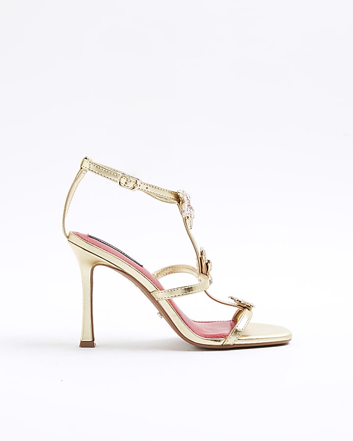 Gold Starfish Strappy Heeled Sandals