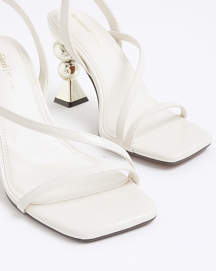 Ecru Feature Heeled Sandals