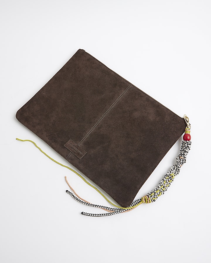 Premium Brown Suede Pouch
