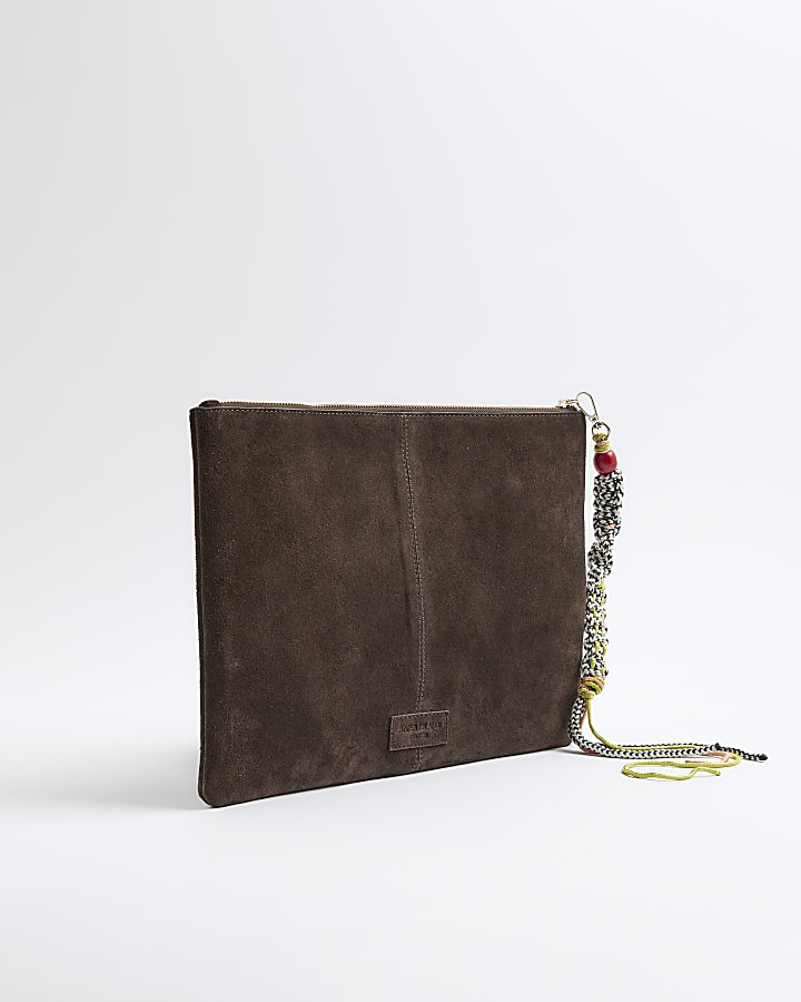 Premium Brown Suede Pouch