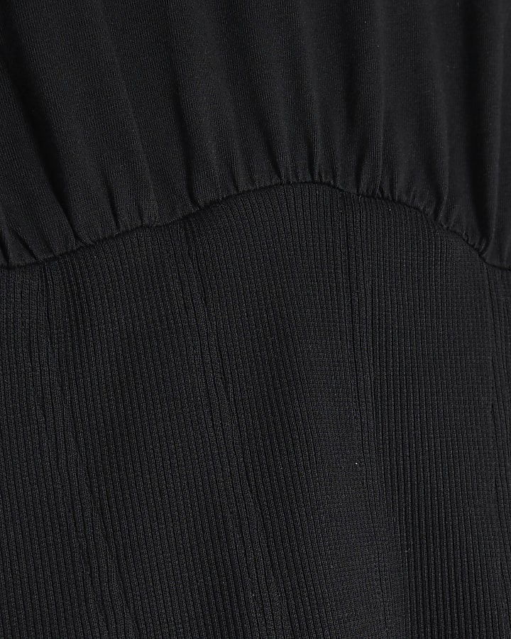 Black Corset Hem T-Shirt