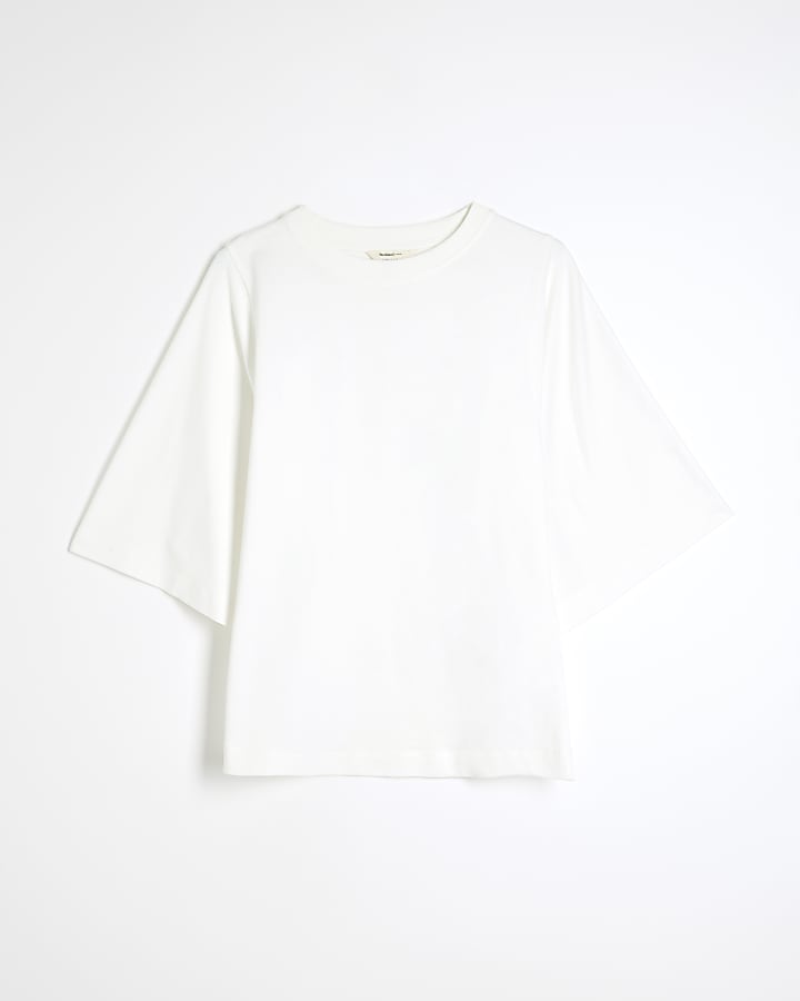 White Kimono Short Sleeve T-Shirt